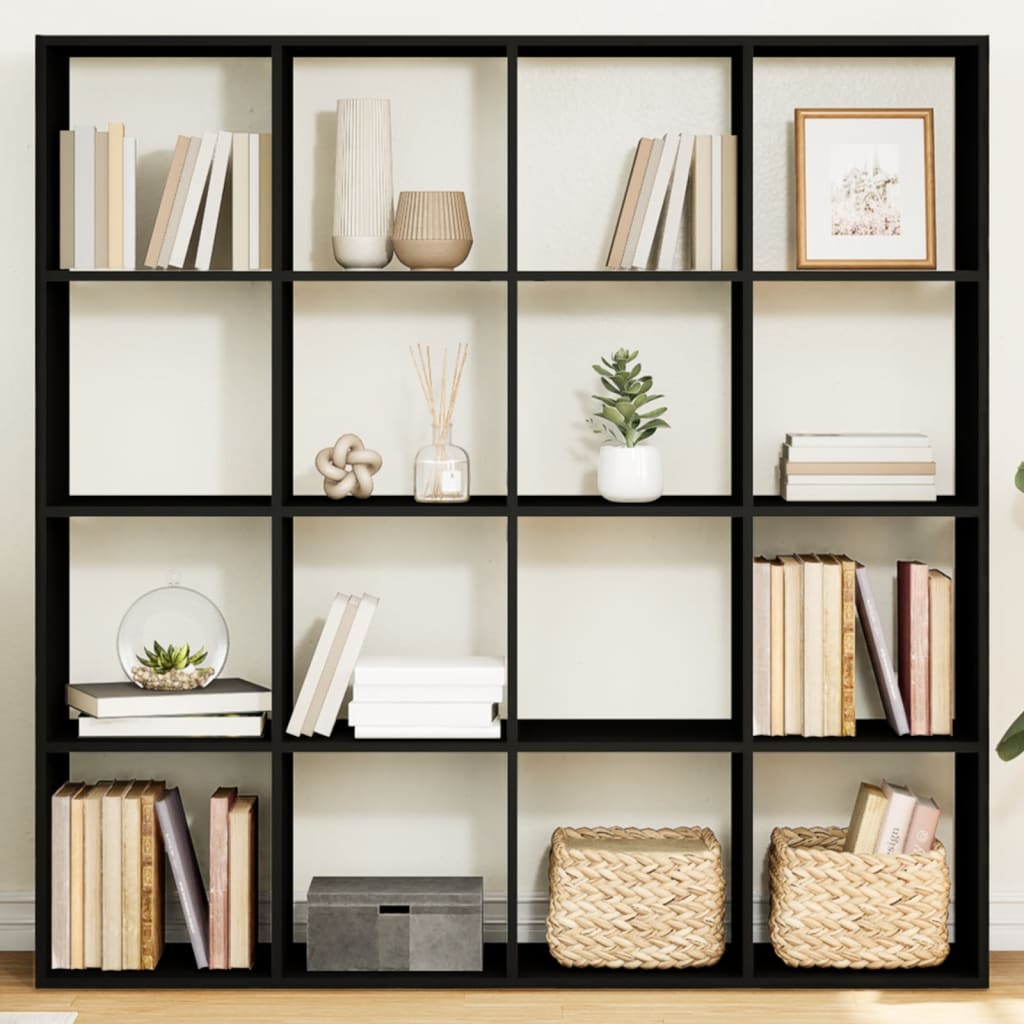 Libreria Nera 137,5x29x137,5 cm in Legno Multistrato 3310290