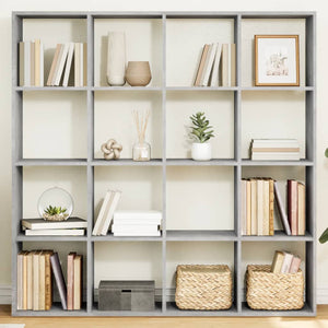 Libreria Grigio Cemento 137,5x29x137,5 cm in Legno Multistrato 3310292