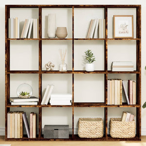 Libreria Rovere Fumo 137,5x29x137,5 cm in Legno Multistrato 3310293