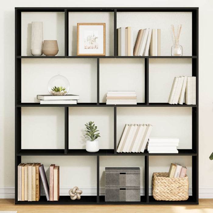 Libreria Nera 132x29x141,5 cm in Legno Multistrato 3310308