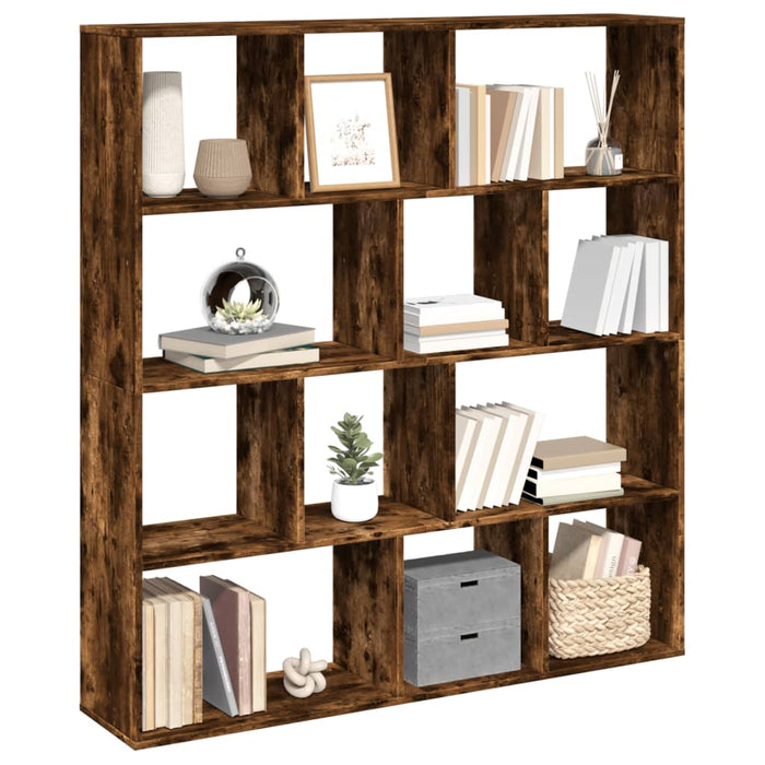 Libreria Rovere Fumo 132x29x141,5 cm in Legno Multistrato 3310311