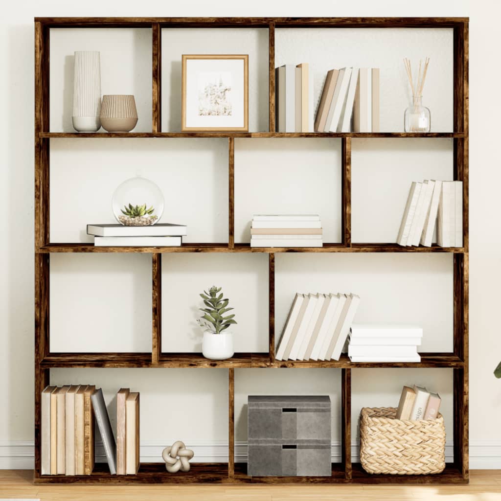 Libreria Rovere Fumo 132x29x141,5 cm in Legno Multistrato 3310311