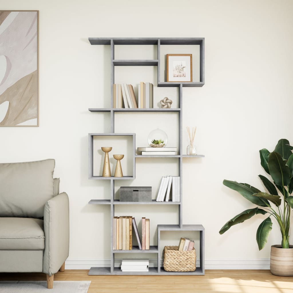 Libreria Grigio Cemento 92x29x188 cm in Legno Multistrato 3310319