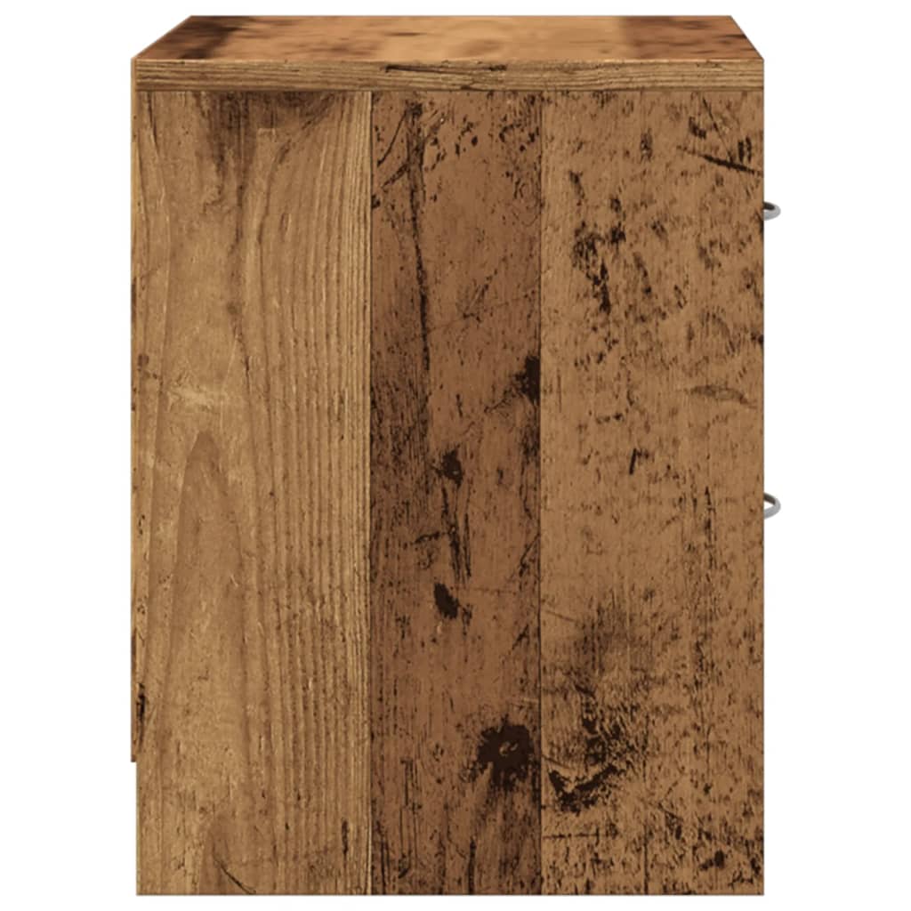 Comodini Legno Antico 2 pz 40x30x40 cm in Legno Multistrato 855925