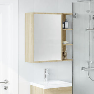 Mobile Bagno con Specchio Rovere Sonoma 62,5x20,5x64Multistrato 856171