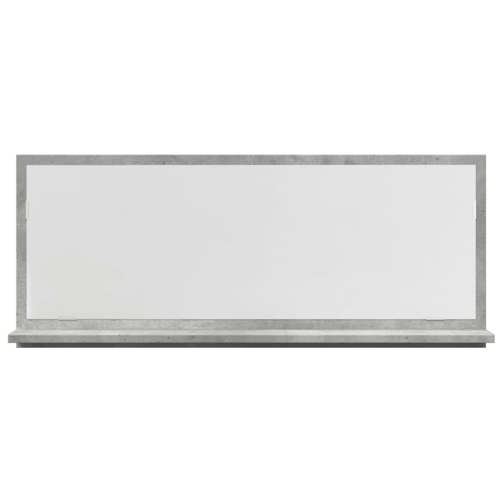 Mobile Bagno con Specchio Grigio Cemento 90x11x37 cm Truciolato 856201