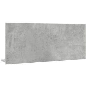 Mobile Bagno con Specchio Grigio Cemento 90x11x37 cm Truciolato 856201