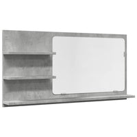 Mobile Bagno con Specchio Grigio Cemento 90x11x45 cm Truciolato 856260