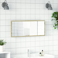 Specchio da Bagno LED Rovere Sonoma 100x8,5x37 cm in Truciolato 856269