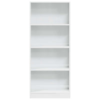 Libreria Bianco Lucido 60x24x143 cm in Legno Multistrato 858311