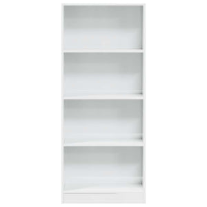 Libreria Bianco Lucido 60x24x143 cm in Legno Multistrato 858311