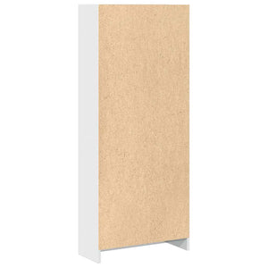 Libreria Bianco Lucido 60x24x143 cm in Legno Multistrato 858311