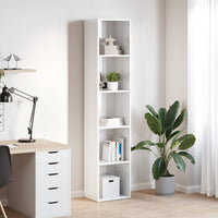 Libreria Bianco Lucido 40x30x189 cm in Legno Multistrato 858313