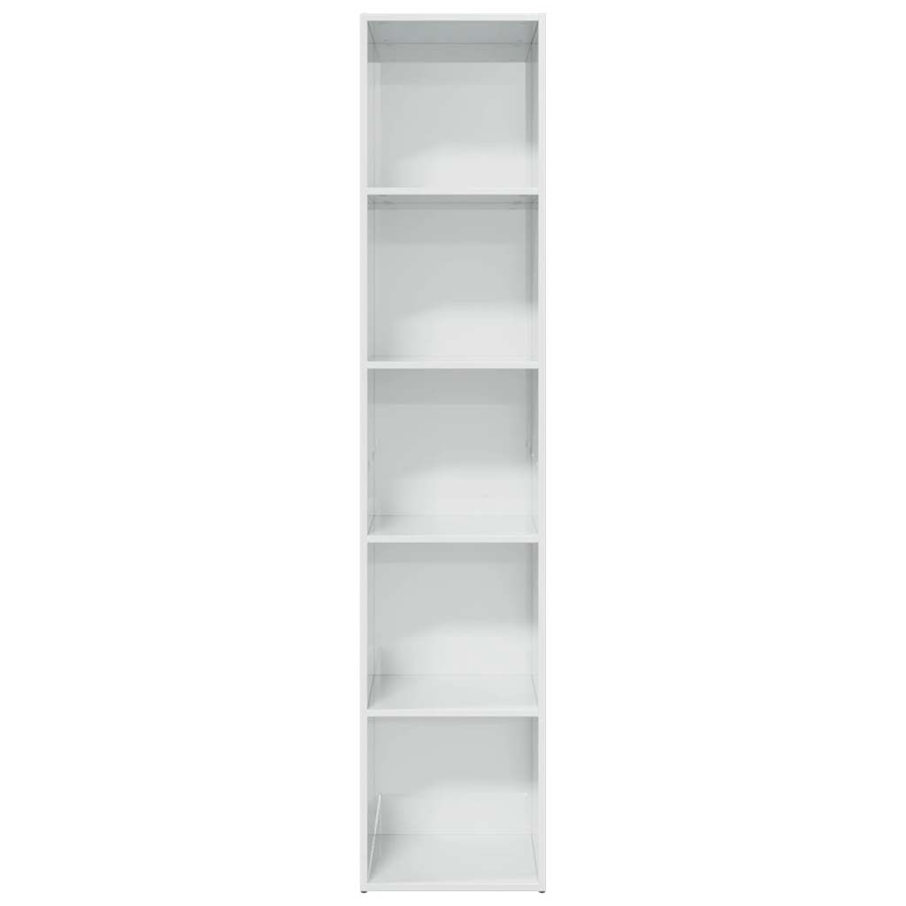 Libreria Bianco Lucido 40x30x189 cm in Legno Multistrato 858313