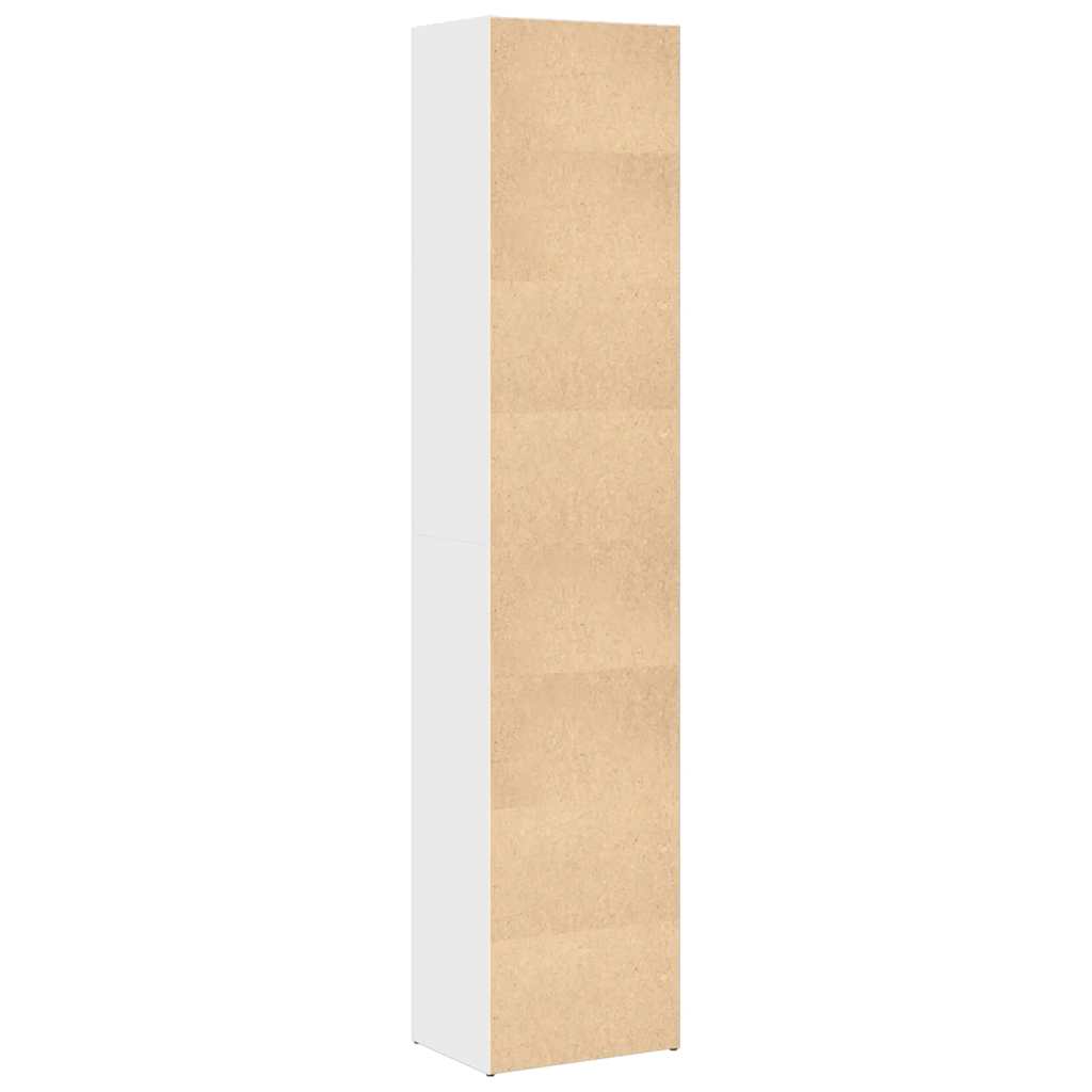 Libreria Bianco Lucido 40x30x189 cm in Legno Multistrato 858313