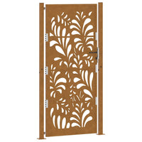 Cancello da Giardino 105x205 cm Acciaio Corten Design Ondulato 4100978