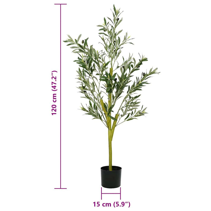 Albero Ulivo Artificiale 450 Foglie 120 cm Verde 4103568