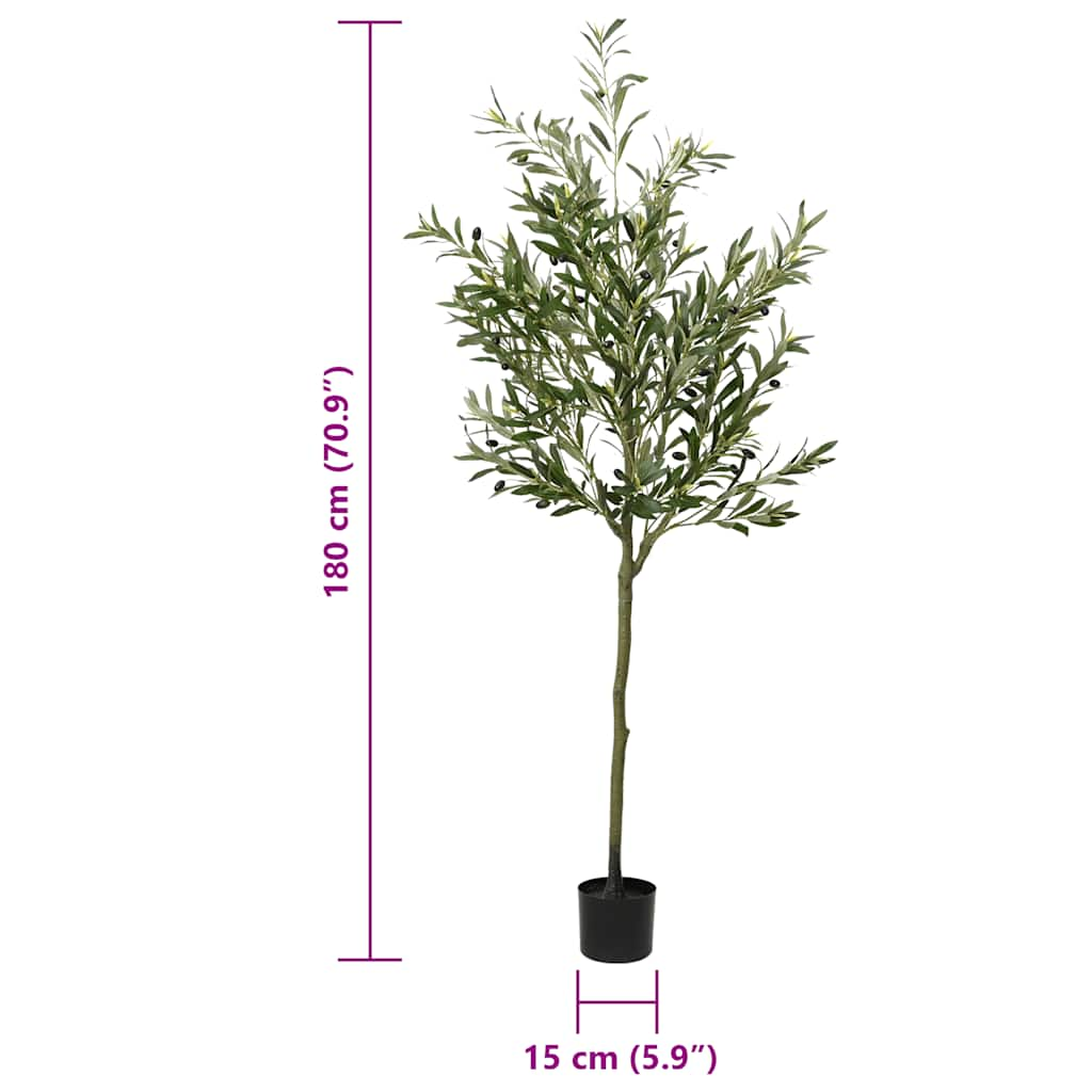 Albero Ulivo Artificiale 700 Foglie 180 cm Verde 4103572