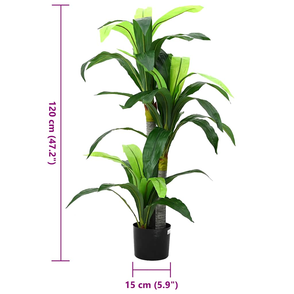 Albero di Dracaena Artificiale 36 Foglie 120 cm Verde 4103584