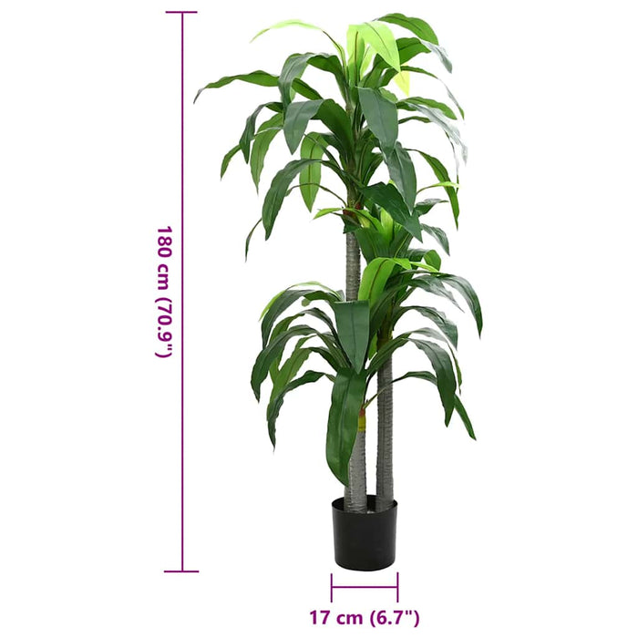 Albero di Dracaena Artificiale 36 Foglie 180 cm Verde 4103585