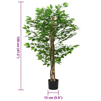 Pianta di Ficus Artificiale 788 Foglie 120 cm Verde 4103586