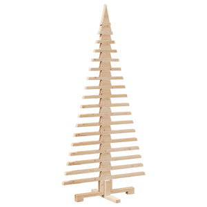 Albero di Natale Decorativo in Legno 150 cm Legno Massello Pino 4103971