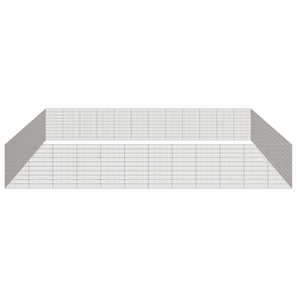 Recinto per Animali Ruspante 48 Pannelli 54x100cm Ferro Zincato 3321350