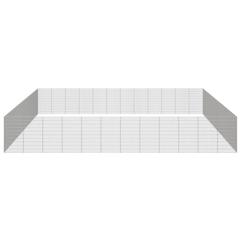 Recinto per Animali Ruspante 48 Pannelli 54x100cm Ferro Zincato 3321350