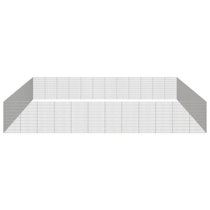 Recinto per Animali Ruspante 48 Pannelli 54x100cm Ferro Zincato 3321350