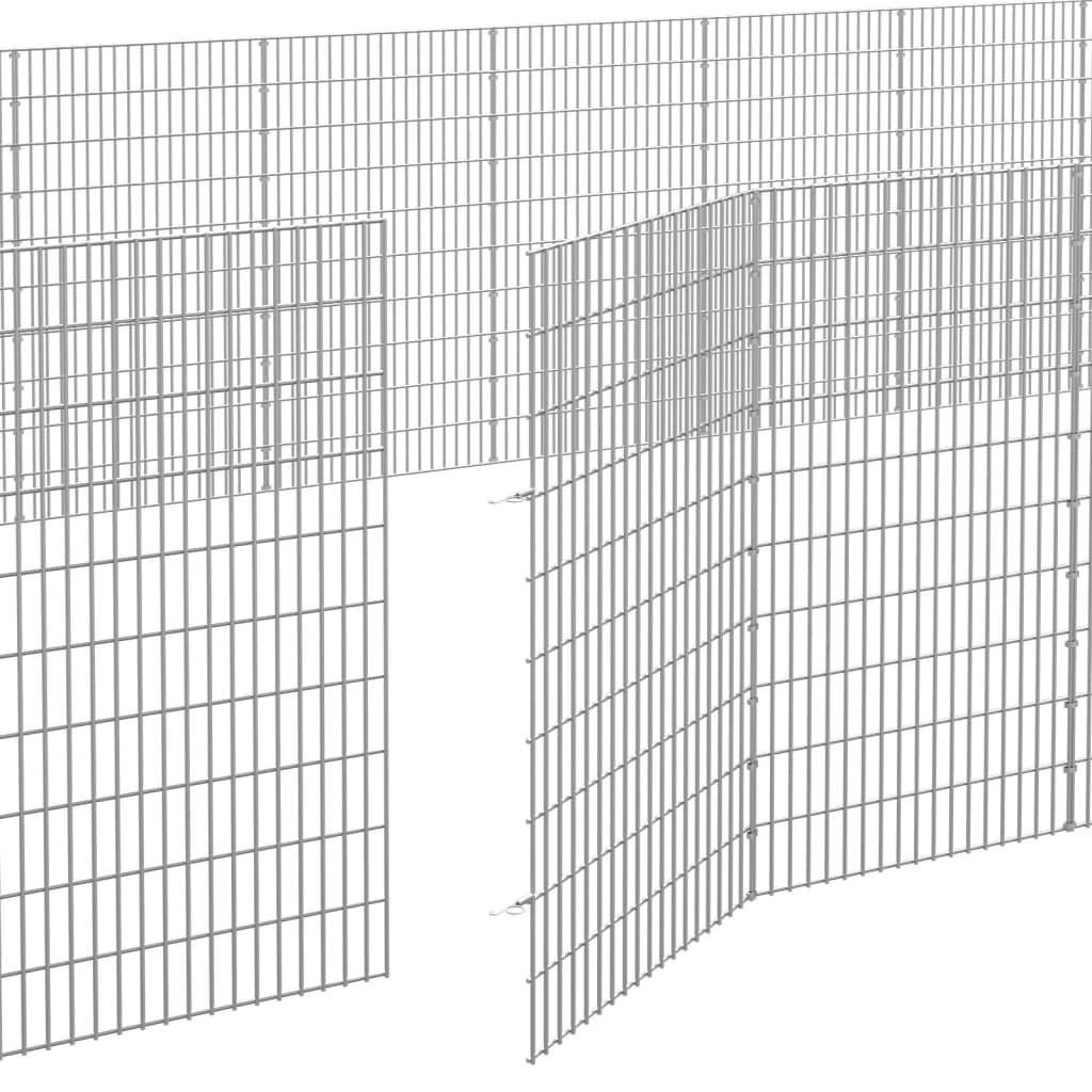 Recinto per Animali Ruspante 48 Pannelli 54x100cm Ferro Zincato 3321350