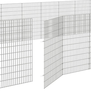 Recinto per Animali Ruspante 48 Pannelli 54x100cm Ferro Zincato 3321350