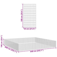 Recinto per Animali Ruspante 48 Pannelli 54x100cm Ferro Zincato 3321350