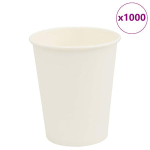 Bicchieri da Caffè in Carta 1000 pz 8oz 200ml Bianco 4102791