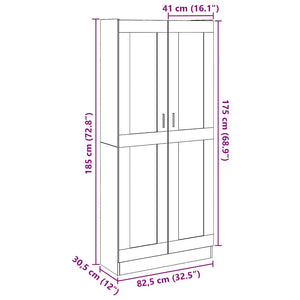 Credenza Legno Antico 82,5x30,5x185 cm in Truciolato 3318720