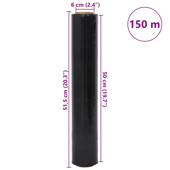 Film Estensibile 6 pz Nero 17 μm 50 cm x 150 m 4104871