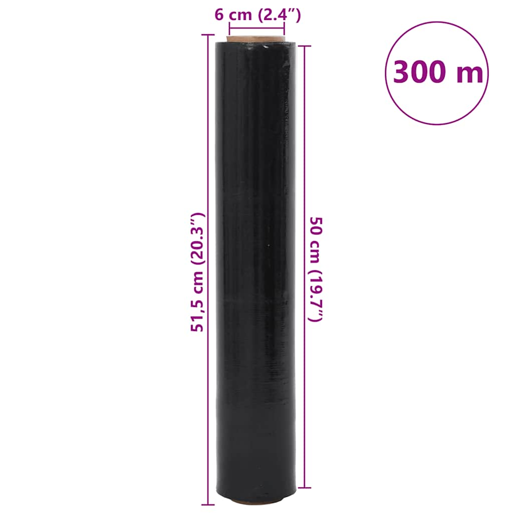 Film Estensibile 6 pz Nero 23 μm 50 cm x 300 m 4104881