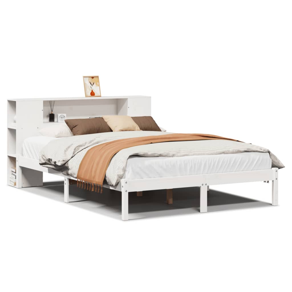 Letto Libreria senza Materasso Bianco 120x190 cm Legno di Pino 3321533