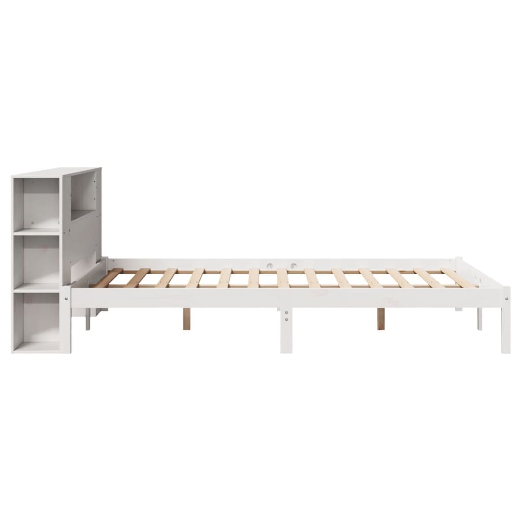 Letto Libreria senza Materasso Bianco 120x190 cm Legno di Pino 3321533