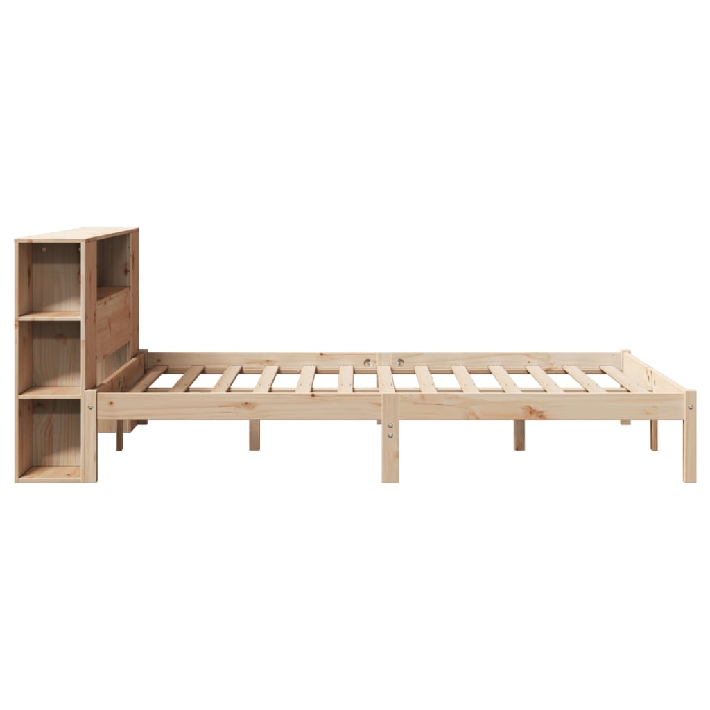 Letto Libreria senza Materasso 135x190 cm in Legno di Pino 3321534