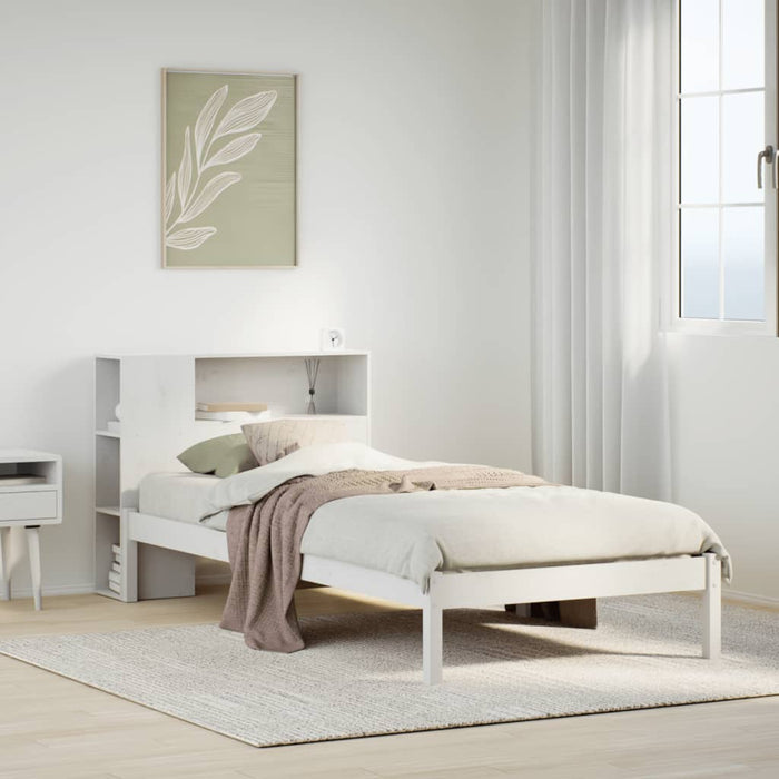 Letto con Libreria senza Materasso 75x190 cm in Legno Pino 3321560