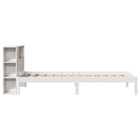 Letto Libreria senza Materasso Bianca 90x200 cm Legno di Pino 3321564