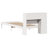 Letto Libreria senza Materasso Bianca 90x200 cm Legno di Pino 3321564