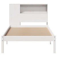 Letto Libreria senza Materasso Bianco 100x200 cm Legno di Pino 3321566