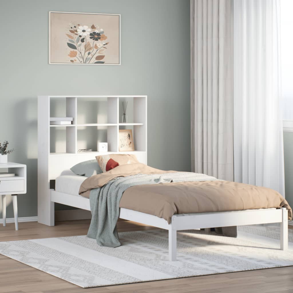 Letto con Libreria senza Materasso 75x190 cm in Legno Pino 3321572