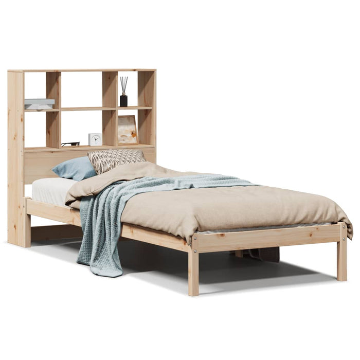 Letto Libreria senza Materasso 90x190 cm Legno Massello Pino 3321573