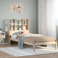 Letto Libreria senza Materasso 90x190 cm Legno Massello Pino 3321573