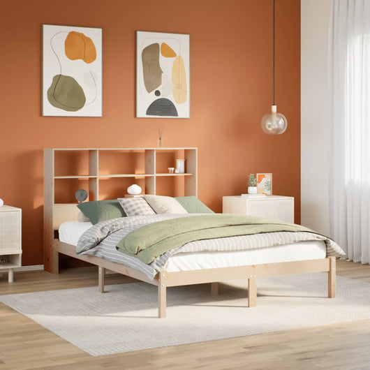 Letto Libreria senza Materasso 140x200 cm in Legno di Pino 3321587