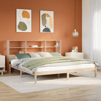 Letto Libreria senza Materasso 200x200 cm in Legno di Pino 3321595