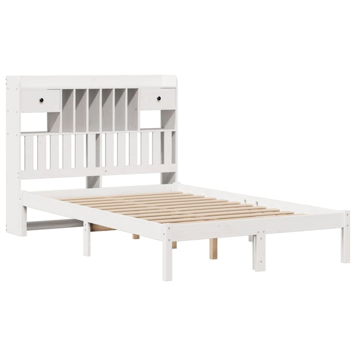 Letto Libreria senza Materasso Bianco 120x190 cm Legno di Pino 3321615