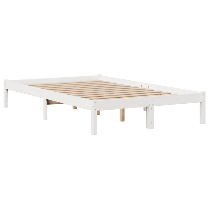 Letto Libreria senza Materasso Bianco 120x190 cm Legno di Pino 3321615